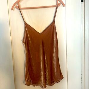 Reformation pink velvet camisole tank